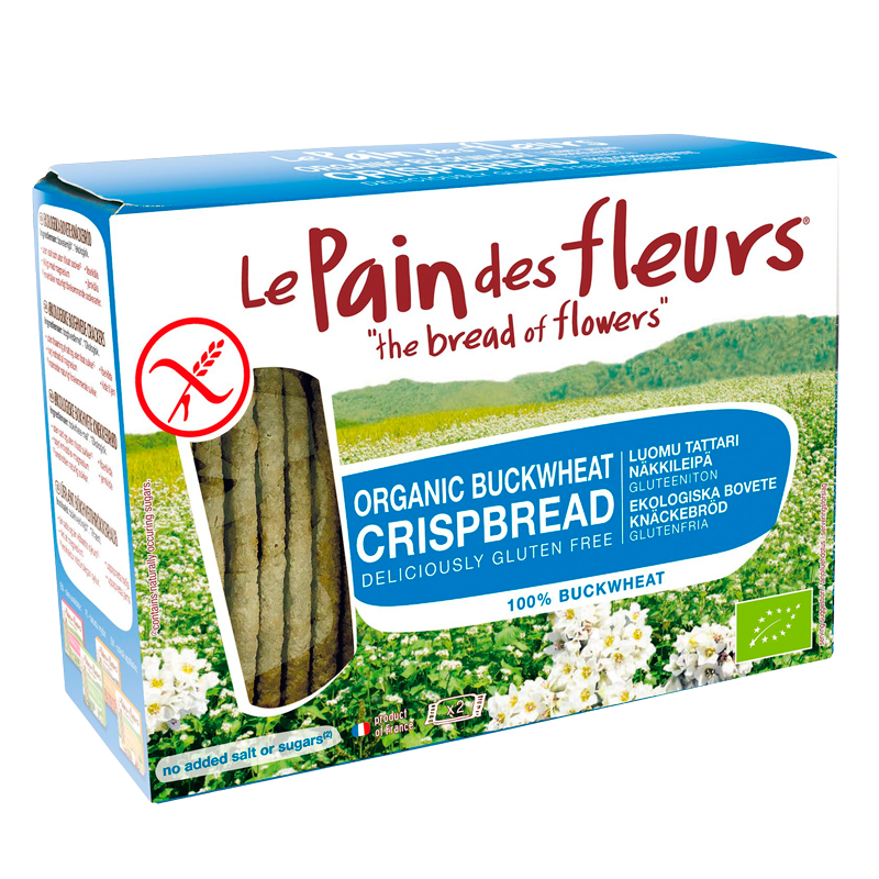 Le Pain Des Fleurs Boghvede Knækbrød U. Salt Glutenfri Ø (150 g)