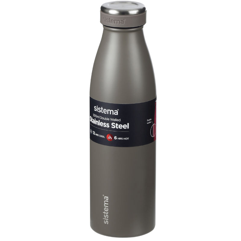 Sistema Stainless Steel Flaske Ass. Farve (500 ml)