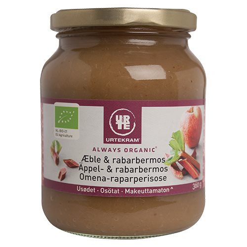 Urtekram Æble & Rabarbermos Ø (360 g)