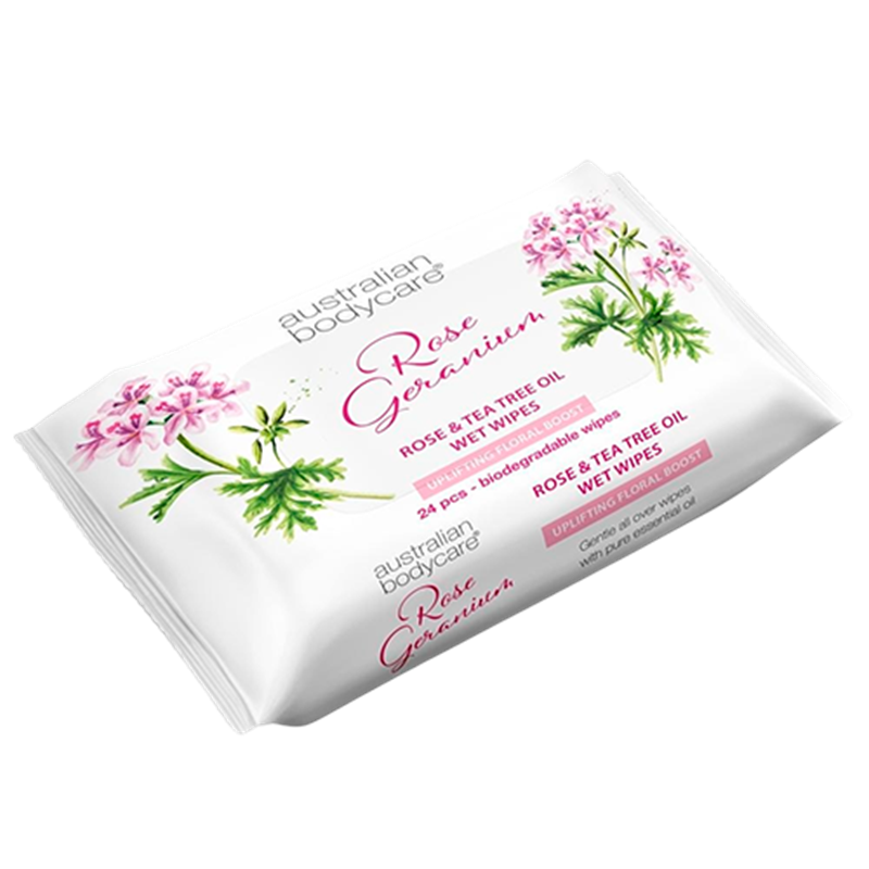 Australian Bodycare Rose Wet Wipes (24 stk)