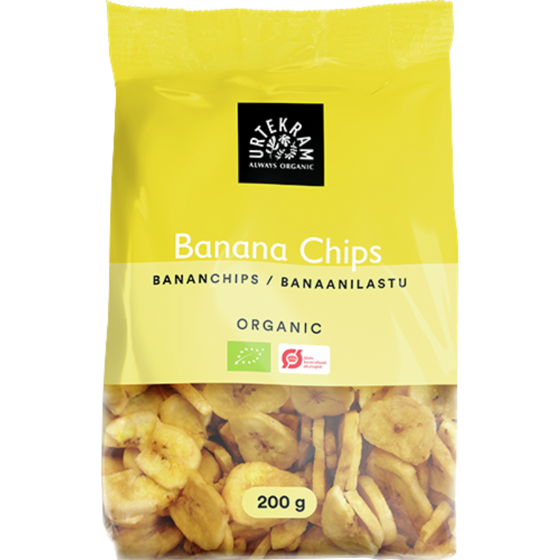 UDSALG Urtekram Sprøde Bananchips Ø (200 g) køb billig