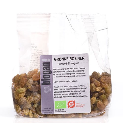 Biogan Rosiner Grønne Rawfood Ø (200 g)