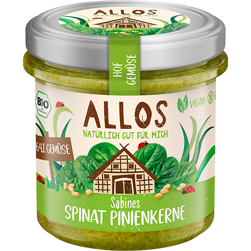 Smørepålæg Spinat & Pinjekerner Øko - 135 gram