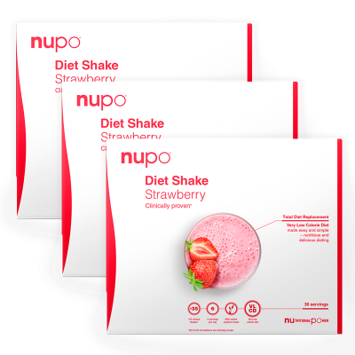 3 x Nupo Diet Shake Strawberry (960 g)