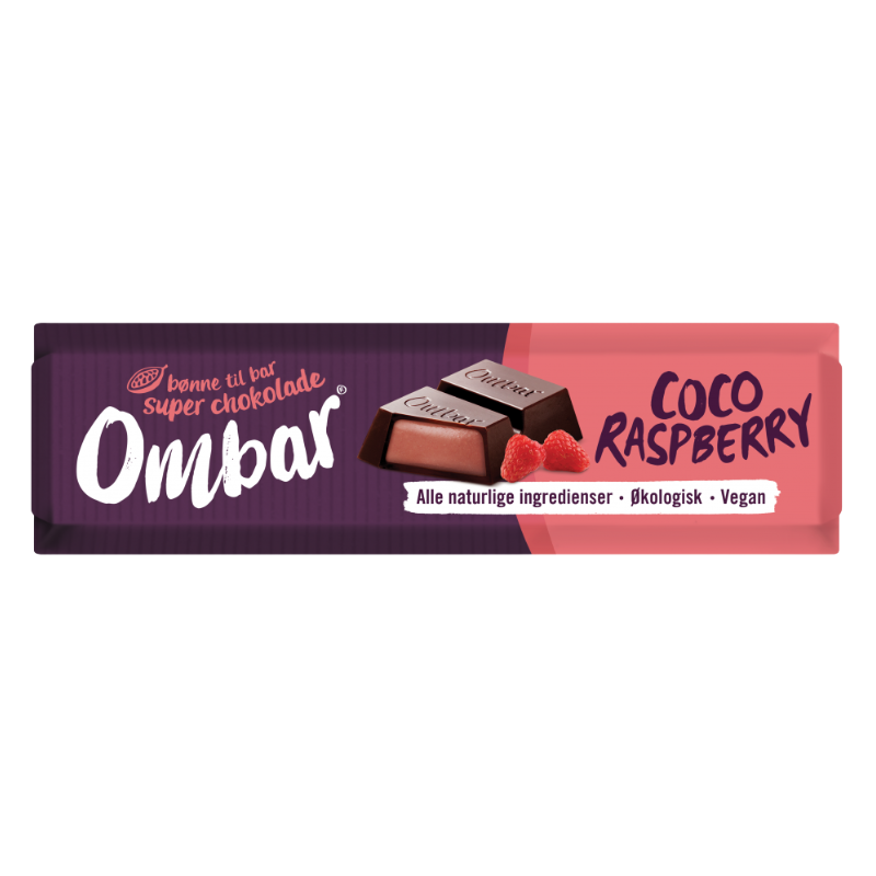 Ombar Kokos og Hindbær É (42 g)