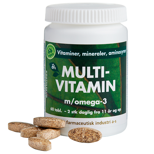UDSALG Grønne Vitaminer Multivitamin m Omega 3 (60 tabl) køb billig