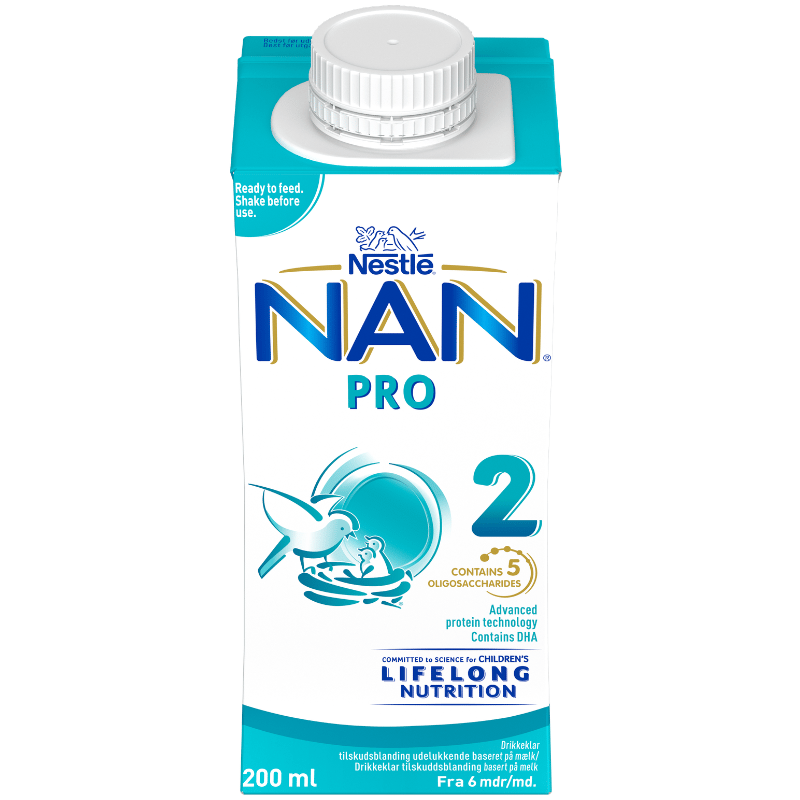 NAN Pro 2 Drikkeklar Tilskudsblanding - Fra 6 mdr. (200 ml)