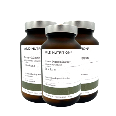 3 x Wild Nutrition Food-Grown Bone + Muscle Support (90 kaps)