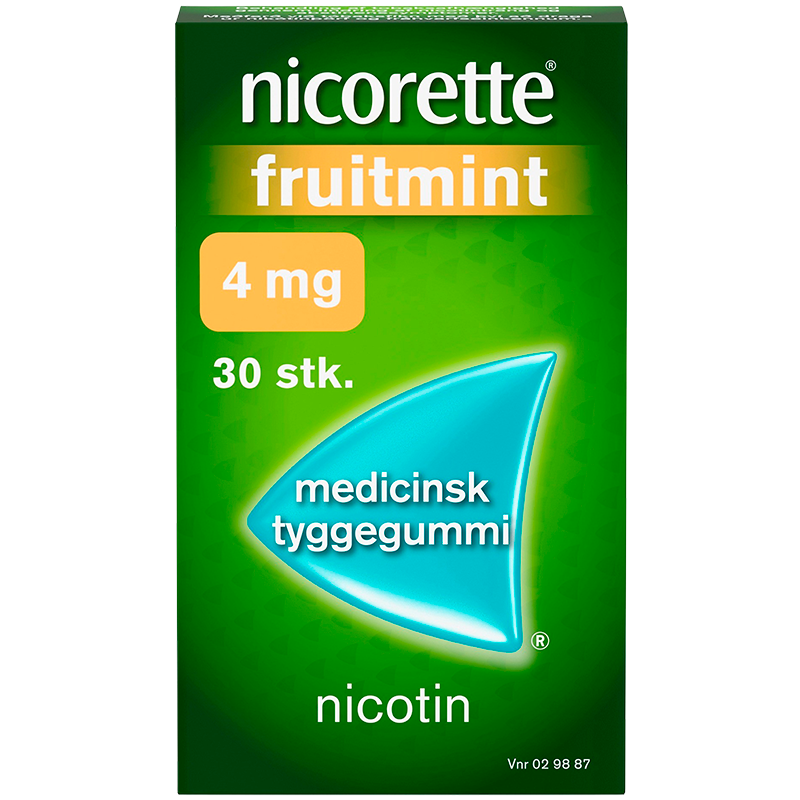 Nicorette Fruitmint Medicinsk Tyggegummi 4 mg (30 stk)