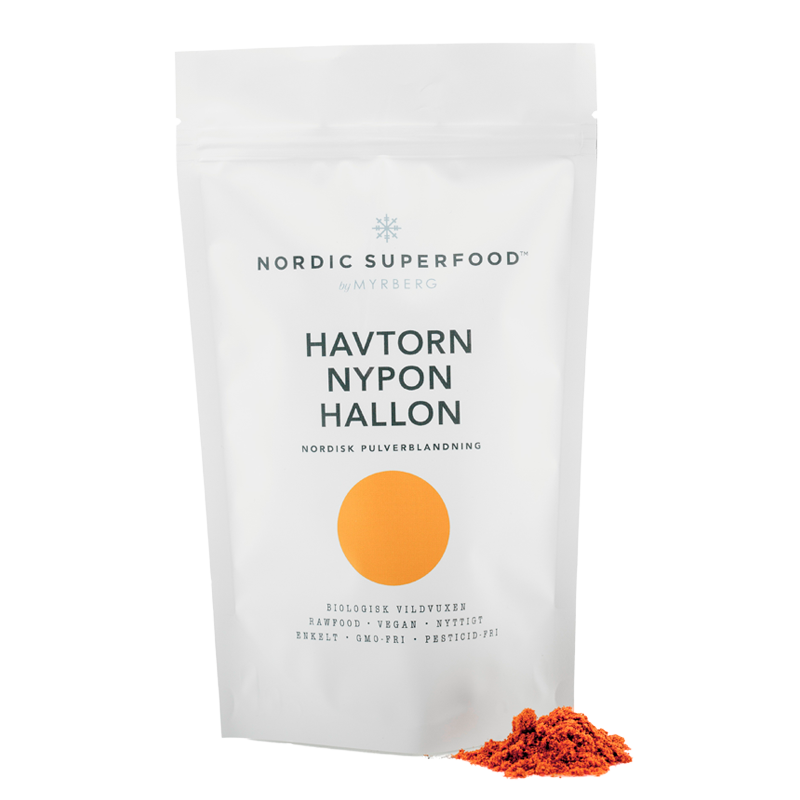 Nordic Superfood Pulver Yellow Havtorn, Hyben, Multebær (80 g)