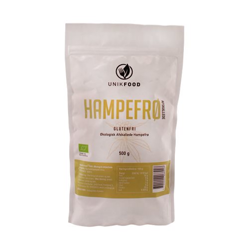 Unik Food Hampefrø Afskallede Ø (500 g)
