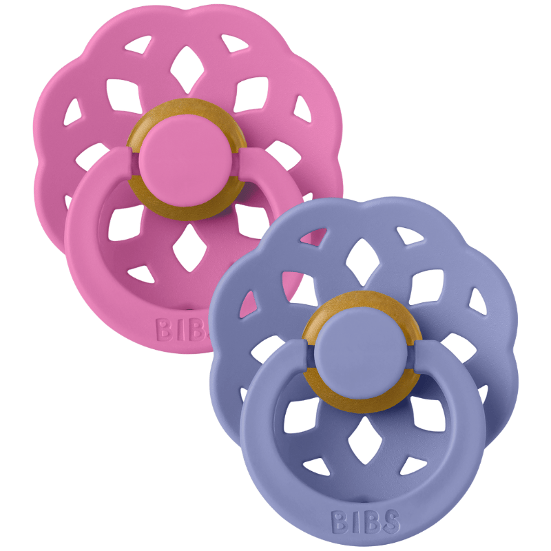 Bibs Pacifier Boheme Latex Size 2 Bubblegum/Peri (2 stk)