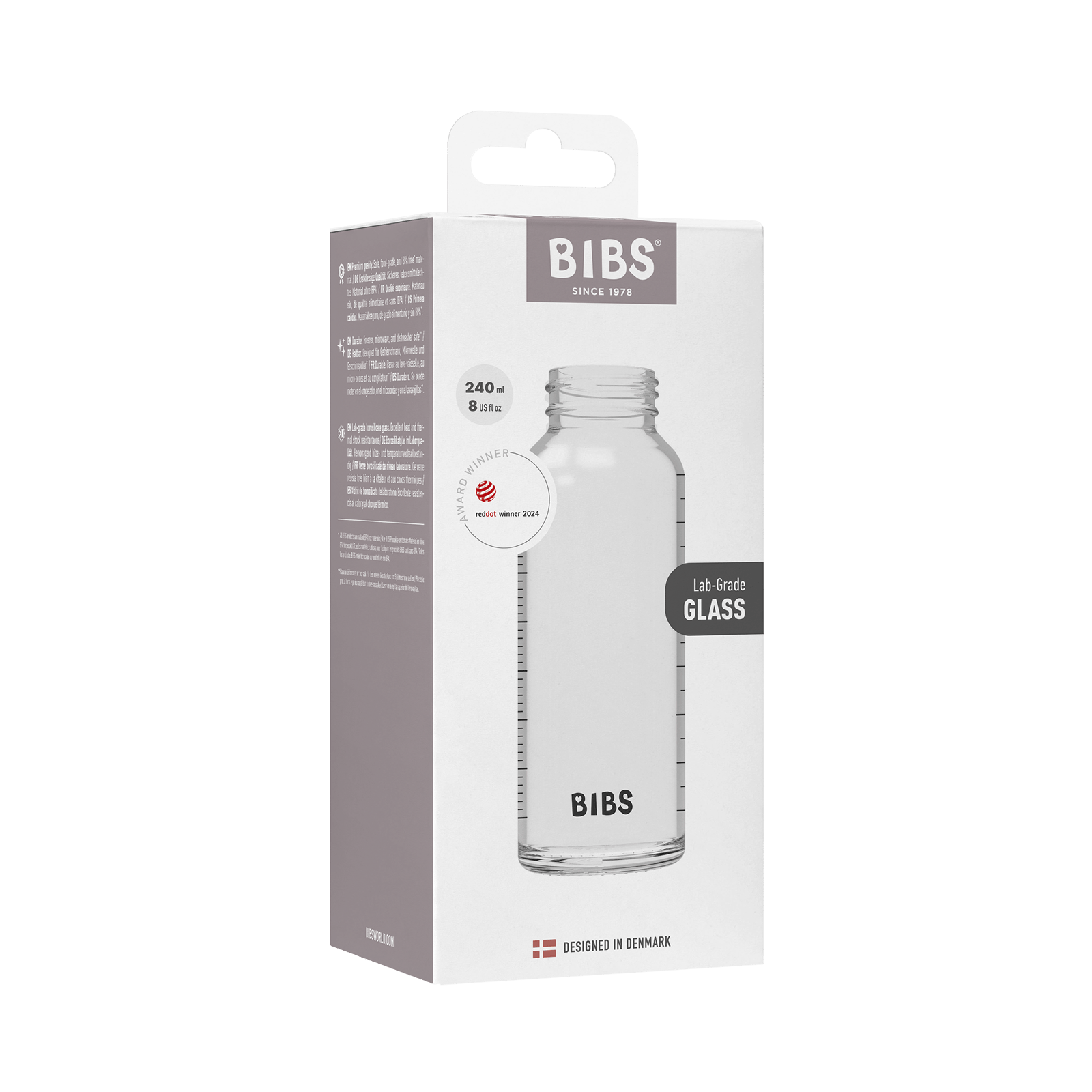 Tilbud Bibs Glass Baby Bottle Body (240 ml) køb billig