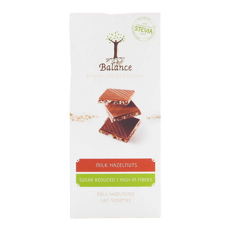 Stevia Balance Plade Mælk Hasselnød (85 g)