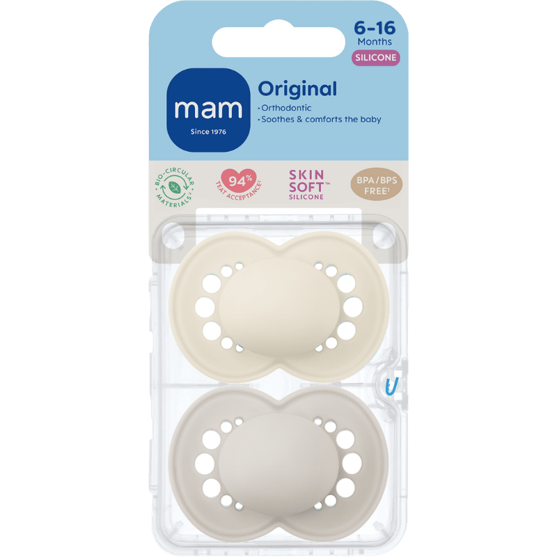 MAM Original Sut Neutral 6-16M Unprinted (2 stk)