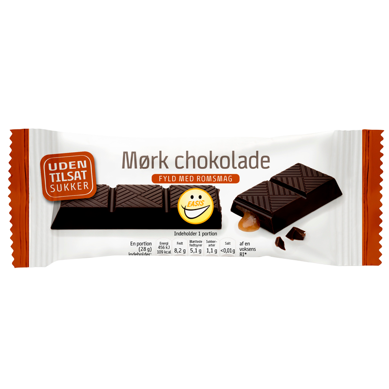EASIS Mørk Chokoladebar Romfyld (28 g)