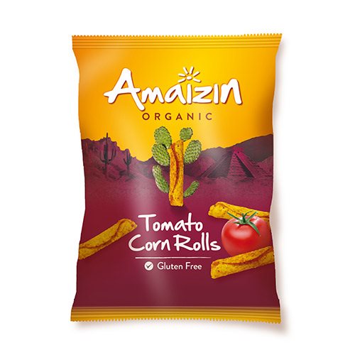 Amaizin Majschips ruller m. tomat Ø (100g)