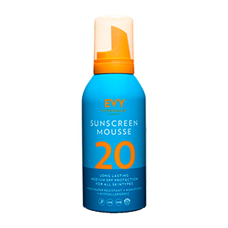 Tilbud EVY TECHNOLOGY Sunscreen Mousse SPF20 (150 ml) køb billig