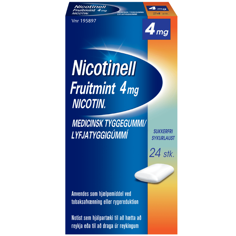 Nicotinell Tyggegummi Fruitmint 4 mg (24 stk)