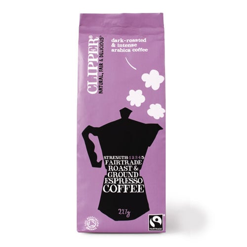 Clipper Kaffe Espresso – malet É (227 g)