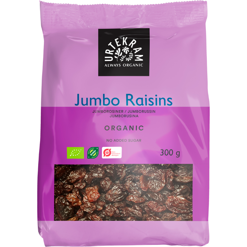 UDSALG Urtekram Jumbo raisins Ø (300 g) køb billig