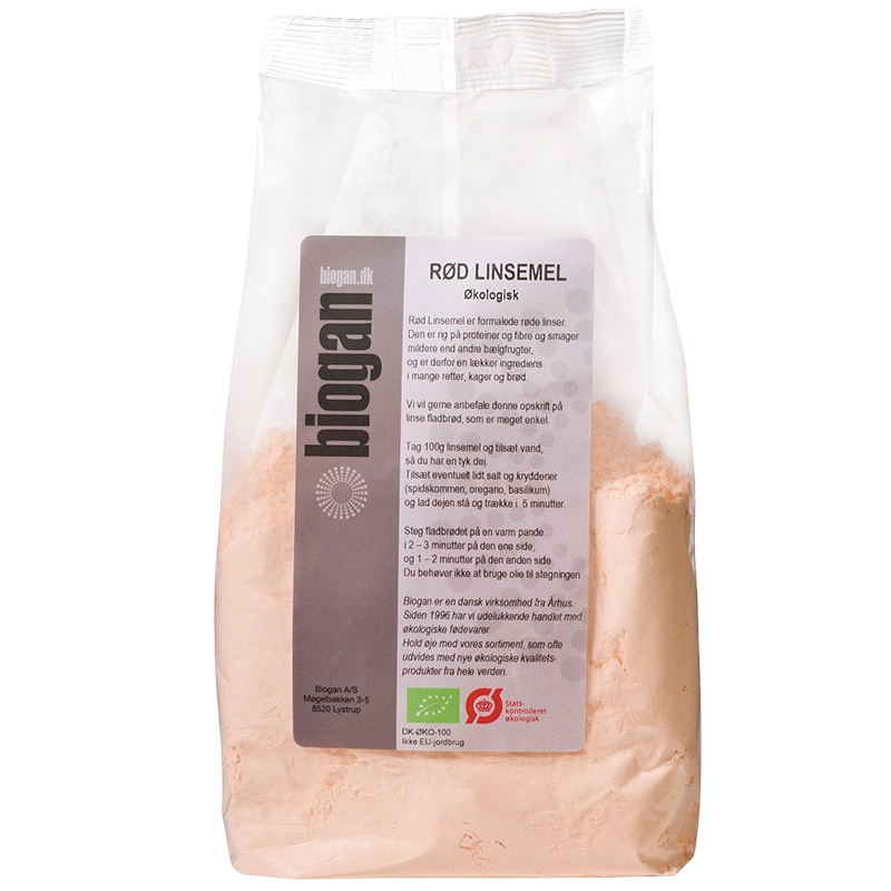 Biogan Linsemel Rød Ø (500 g)