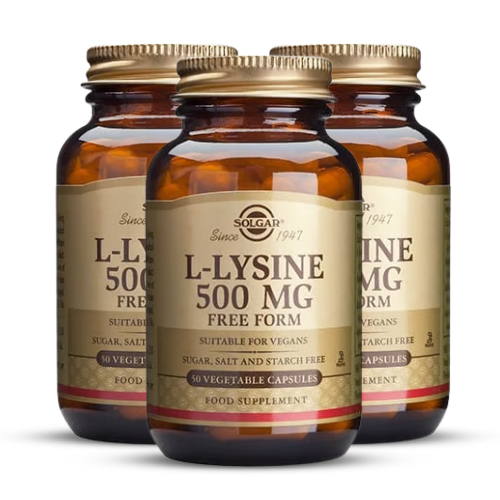 3 x Solgar L-Lysin Aminosyre 500 mg (50 kap)