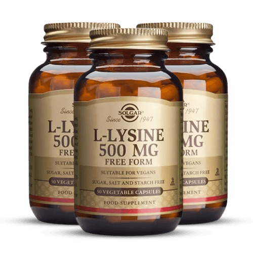 3 x Solgar L-Lysin Aminosyre 500 mg (50 kap)