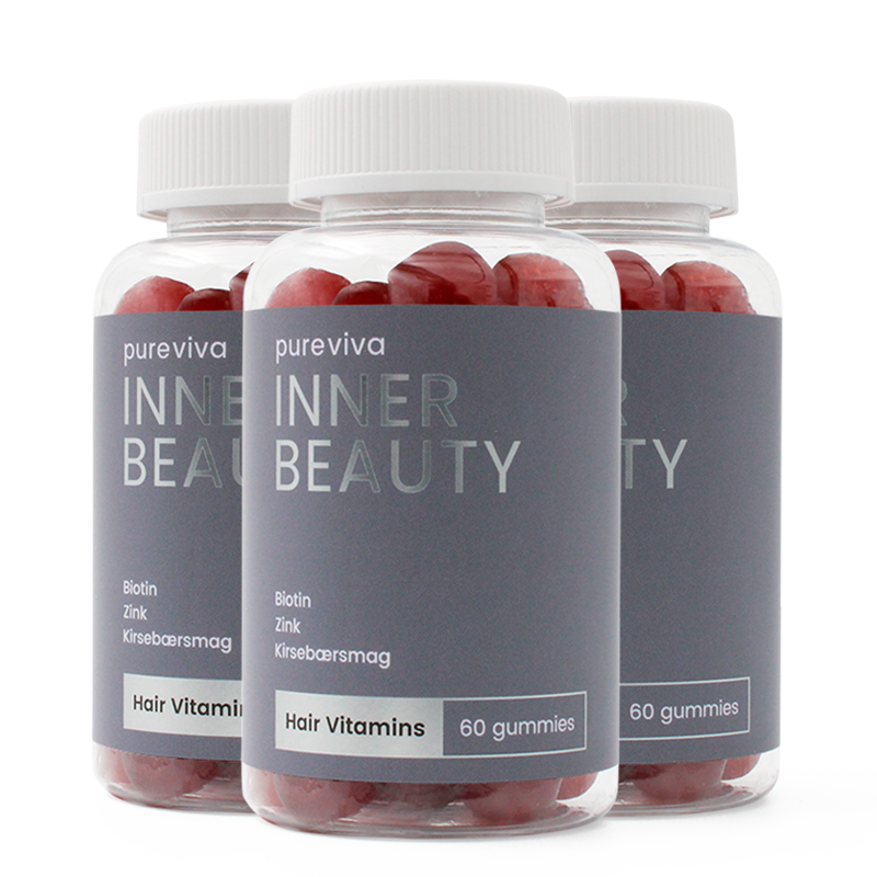 3 x Pureviva Hair Vitamins (60 gummies)