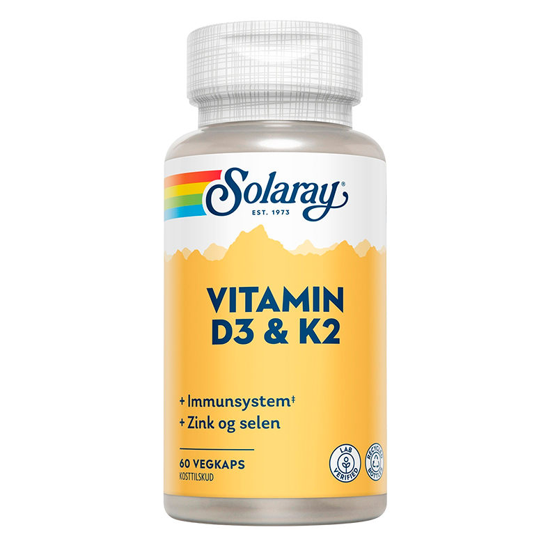 UDSALG Solaray Vitamin D3 K2 (60 kaps) køb billig
