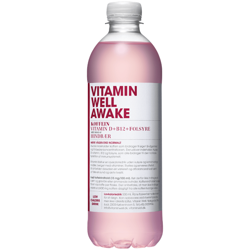 Vitamin Well Awake - Hindbær (500 ml)