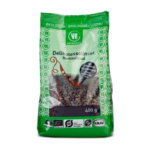 Urtekram Grønne Linser Franske Ø (400 gr)