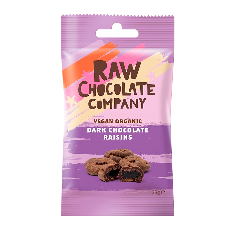 The Raw Chocolate Co. Rosiner m. rå chokolade Ø Snack Pack