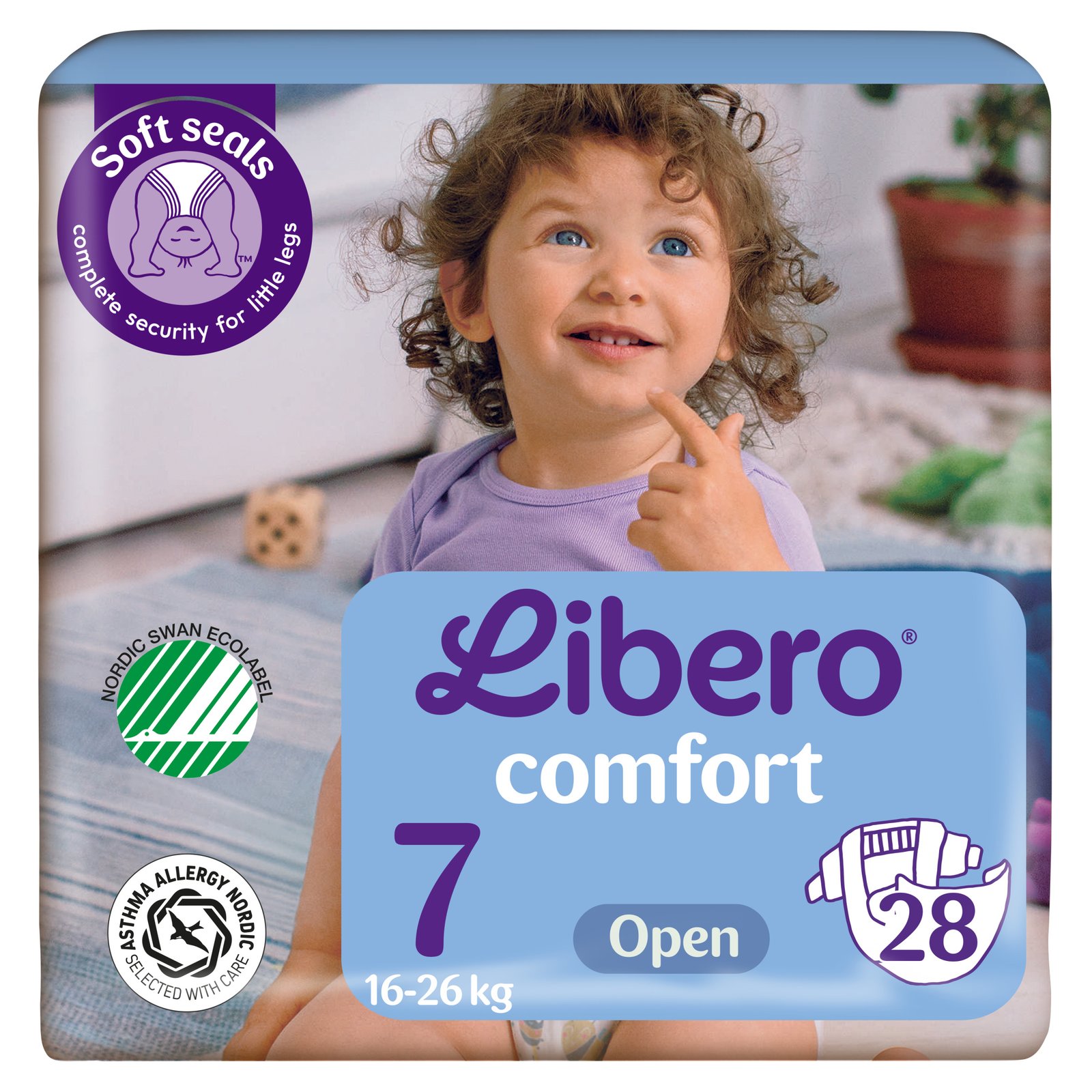 Libero Åben ble Str. 7, 16-26 kg (28 stk)