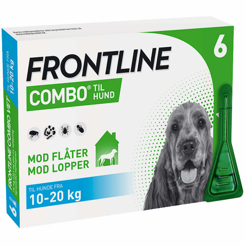Frontline Combo Vet. Hund 10-20 kg 100 + 90 mg/ml (6 x 1,34 ml)