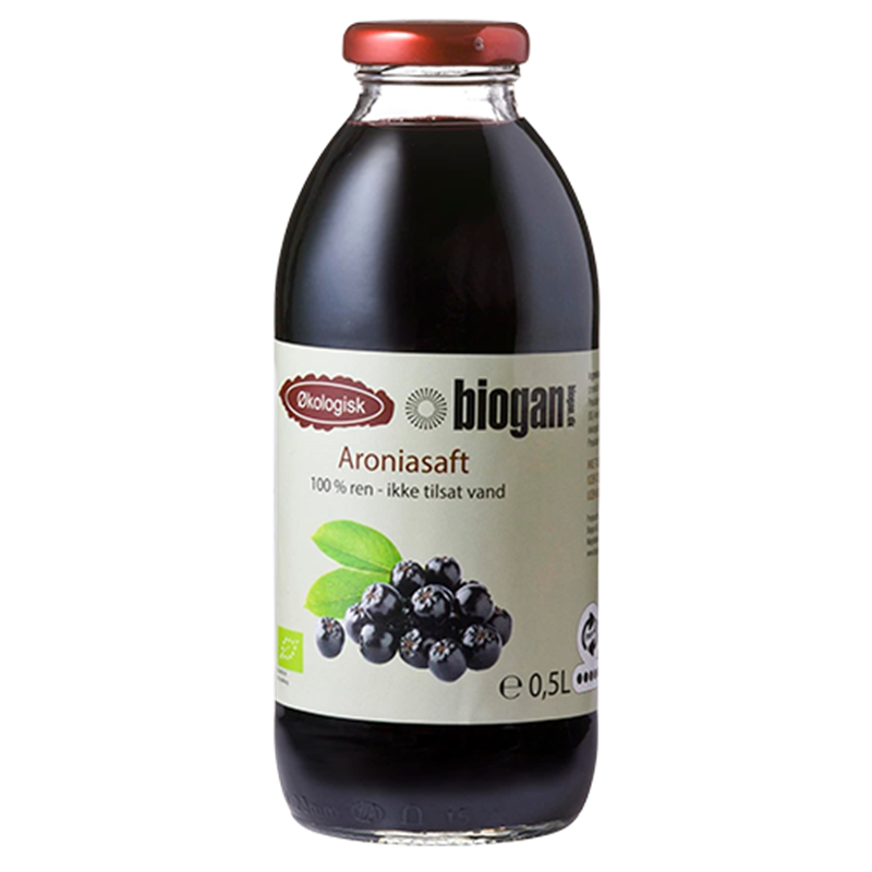 Biogan Aroniasaft 100% Frugt Ø (500 ml)