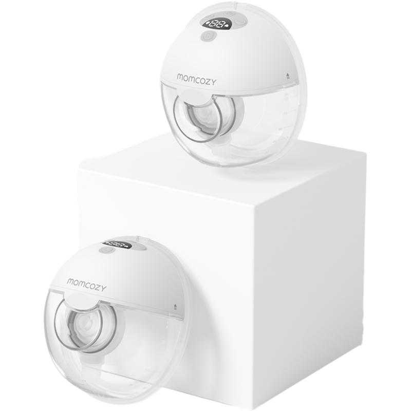 Momcozy M5 Dobbelt Bærbar Brystpumpe Grå (1 sæt)