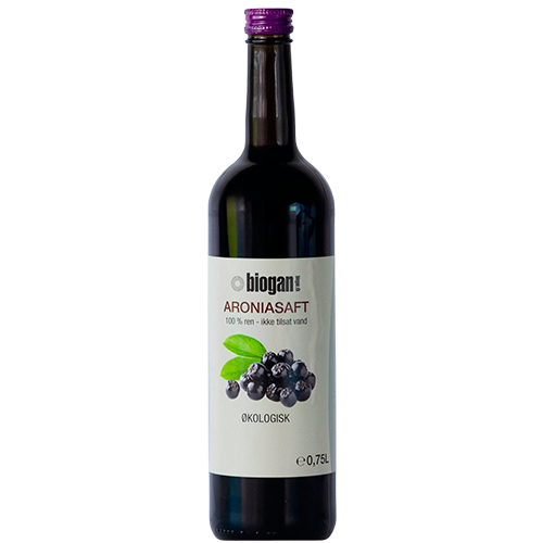 Biogan Aroniasaft 100% Frugt Ø (750 ml)