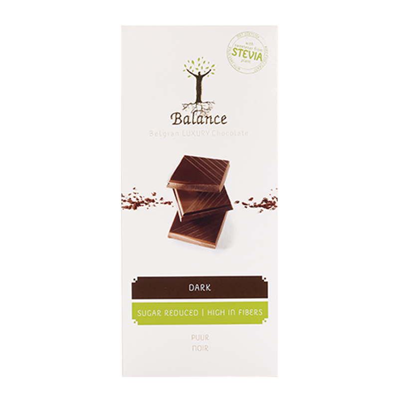 Stevia Balance Plade Mørk (85 g)