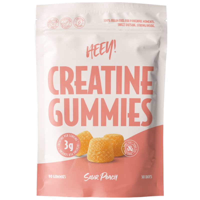 Heey! Creatine Gummies Sour Peach (90 stk) Heey! Creatine Gummies Sour Peach (90 stk)