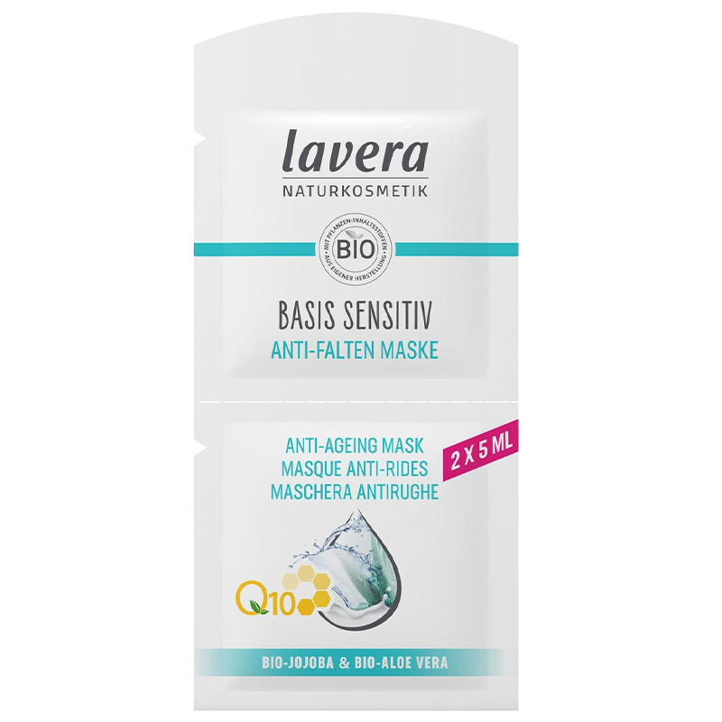 Lavera Q10 Basis Sensitiv Anti-Aging Maske m. Jojoba & Aloe Vera (2x5 ml)