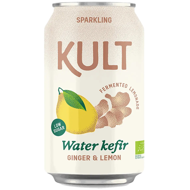 Kult Kefir Vandkefir Ingefær & Citron Ø (330 ml)