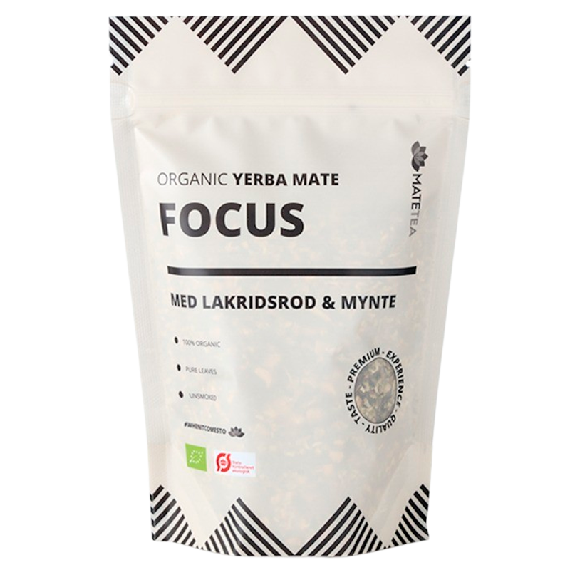 Matetea Yerba Mate Focus Lakridsrod Og Mynte Ø (180 g)