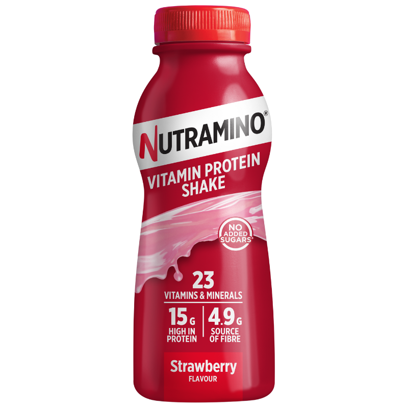 UDSALG Nutramino Vitamin Protein Shake Strawberry Flavour (325 ml) køb billig