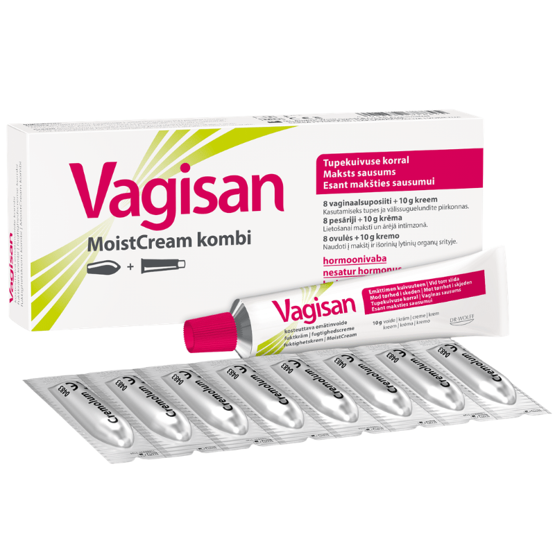 Vagisan Fugtighedscreme Kombi Vagitorier + Cremolum (10 g)
