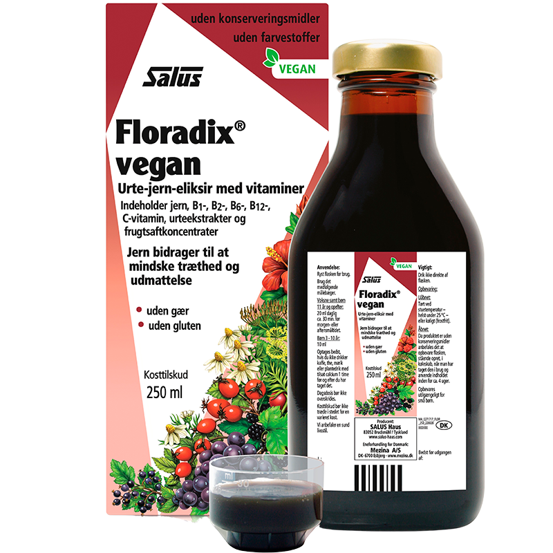 UDSALG Salus Floradix Vegan (250 ml) køb billig