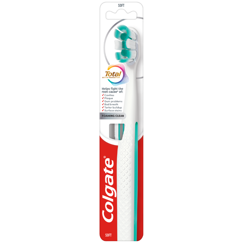 Colgate Total Foaming Clean Tandbørste Soft (1 stk)