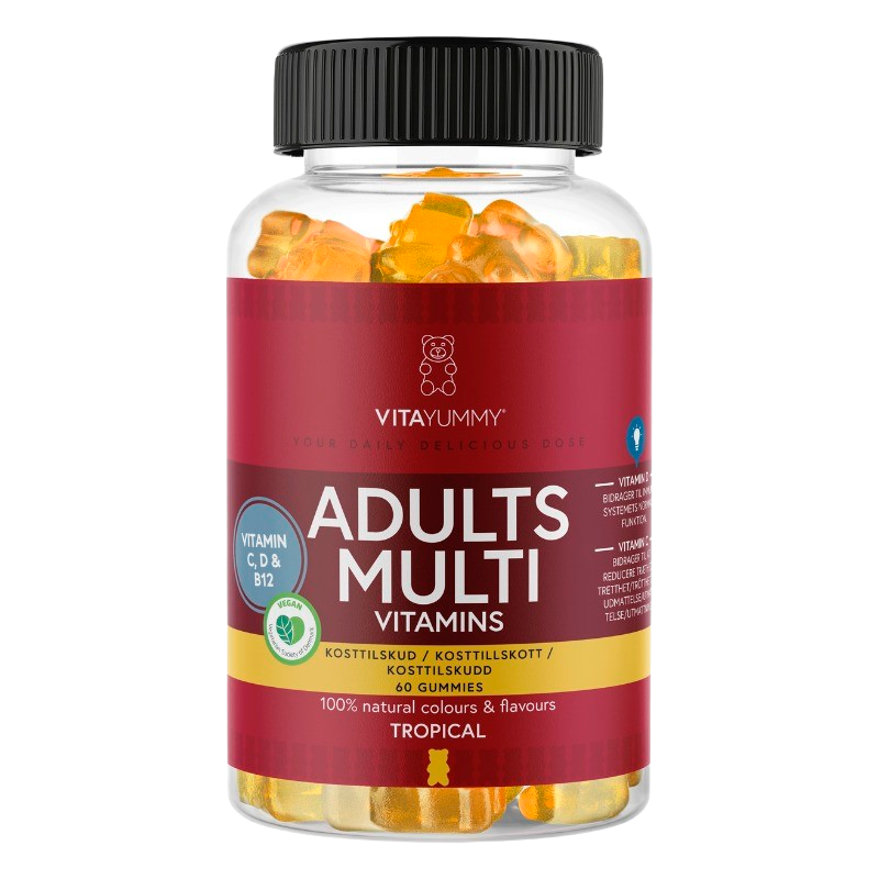 Vintilbud VitaYummy Adults Multivitamin Tropical (60 stk) køb billig
