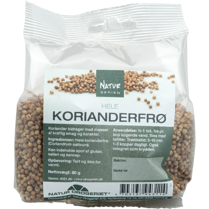 Natur Drogeriet Hele Korianderfrø (80 g)