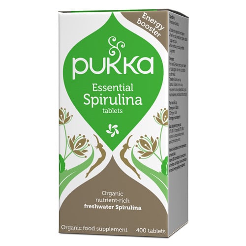 Pukka Essential Spirulina 500 mg É (400 tabletter)